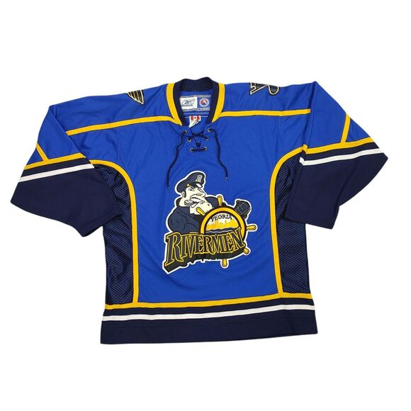 Reebok Peoria Riverman AHL Jersey St. Louis Blues CCM Signed Adult Medium (READ)